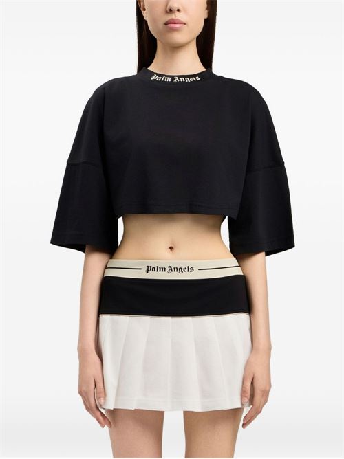 T-shirt donna Palm Angels nera PALM ANGELS | PWAA054S26JER001100A